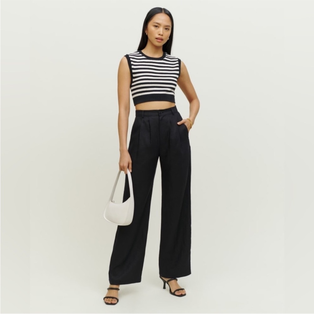 NWT Reformation Linen Vesta Pants Size 6